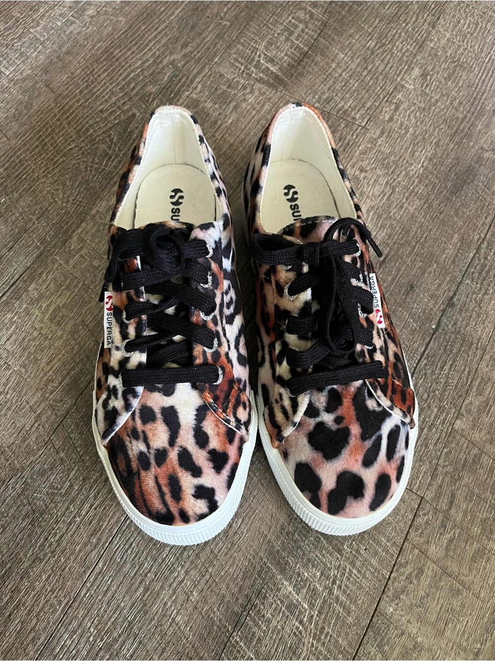 Superga Leopard Print Low Top Sneakers - Brown/Black/White